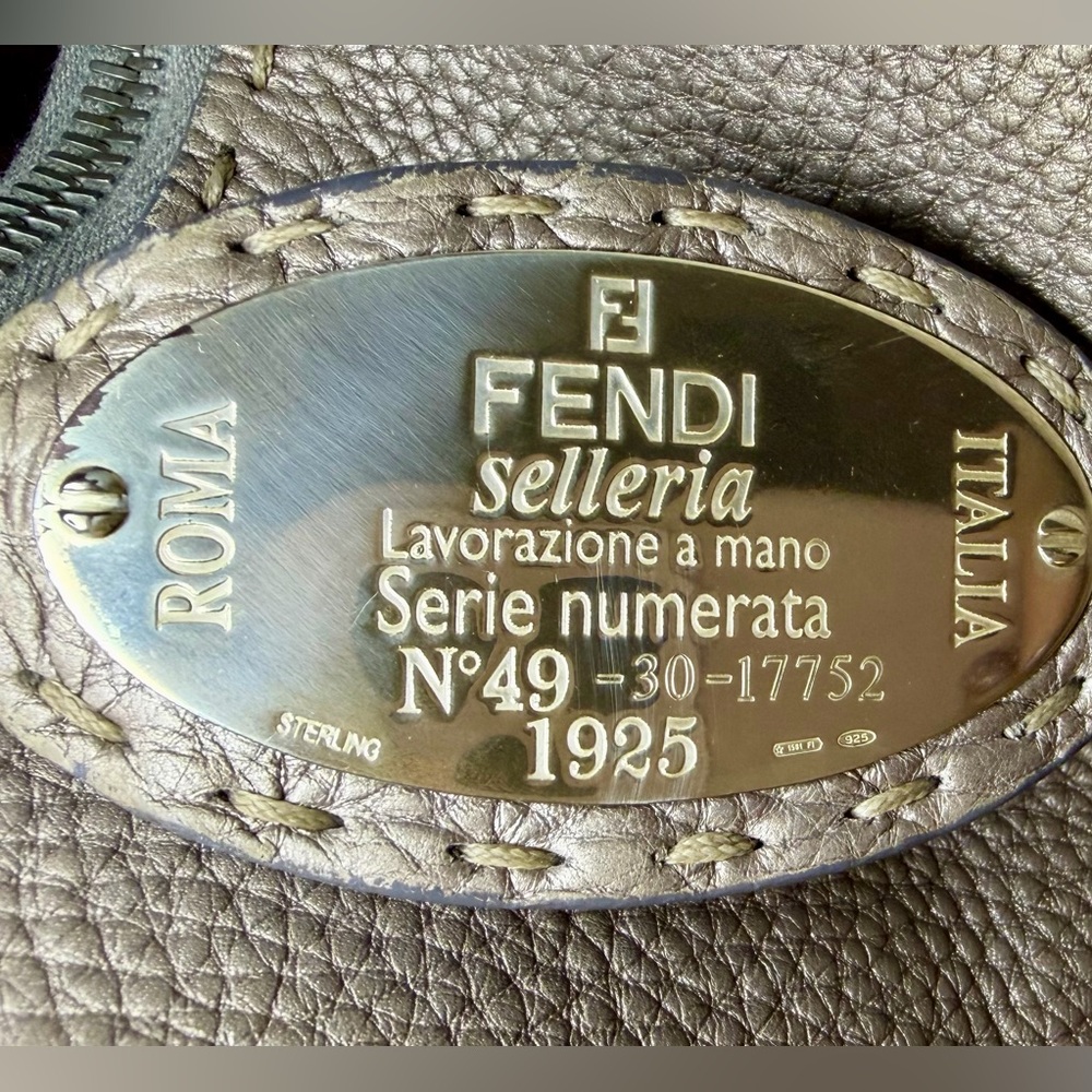 Fendi Selleria Vintage Metallic Hobo Shoulder Bag COA - Picture 8 of 16